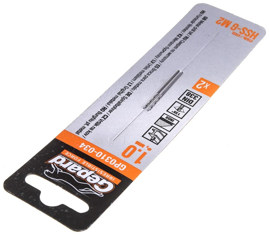 Сверло Gepard спиральное GP0310-034 1 мм, 2 шт. купить,NaN