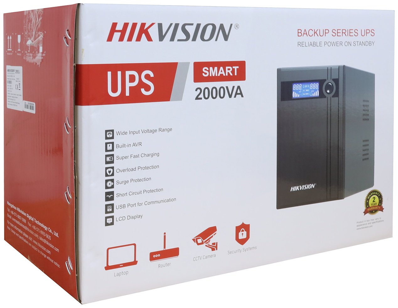 Источник бесперебойного питания Hikvision DS-UPS2000 Schuko