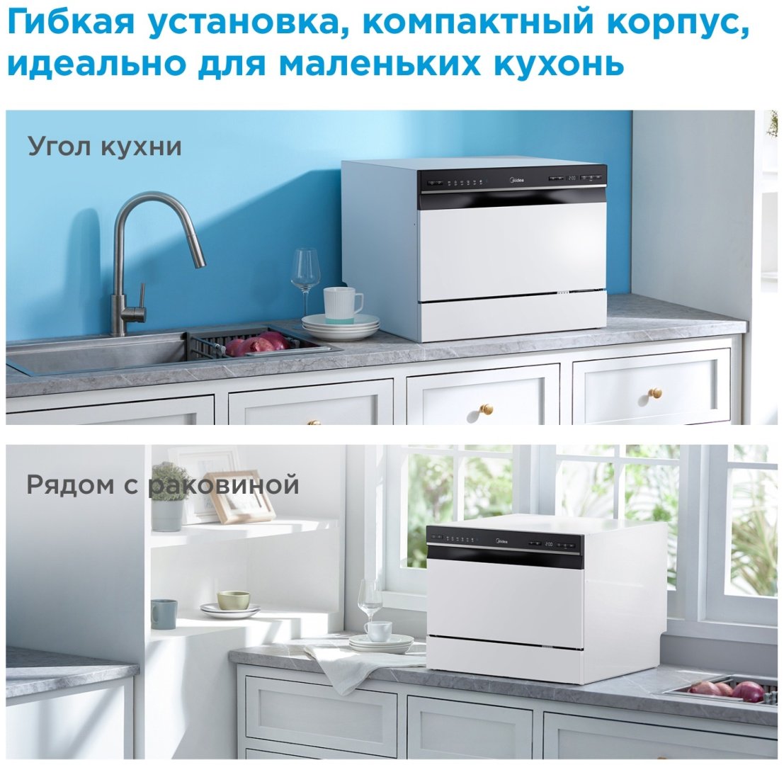 Посудомоечная машина Midea MDWT-617LWW белый купить,0