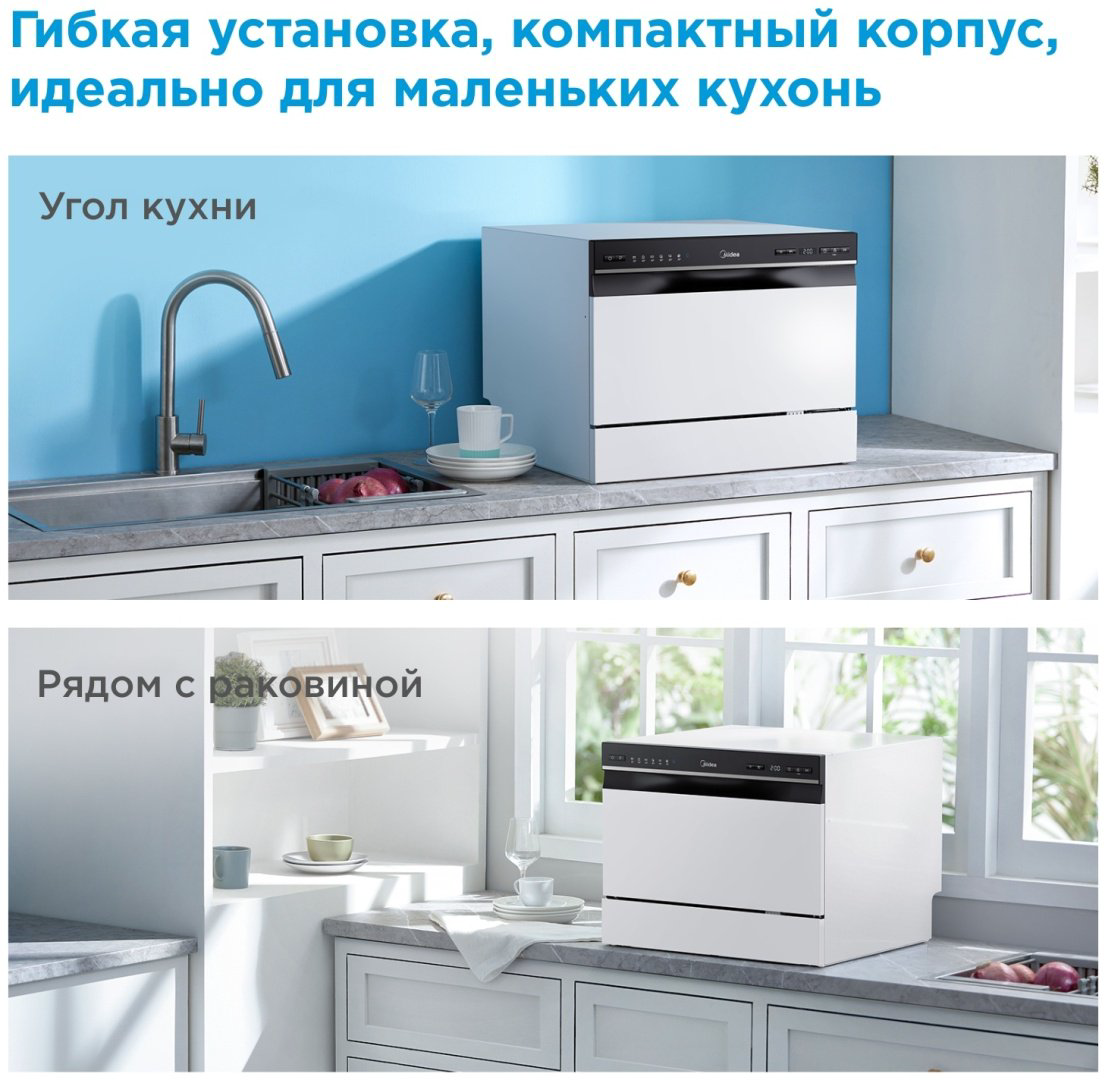 Посудомоечная машина Midea MDWT-617LWW белый купить,109890