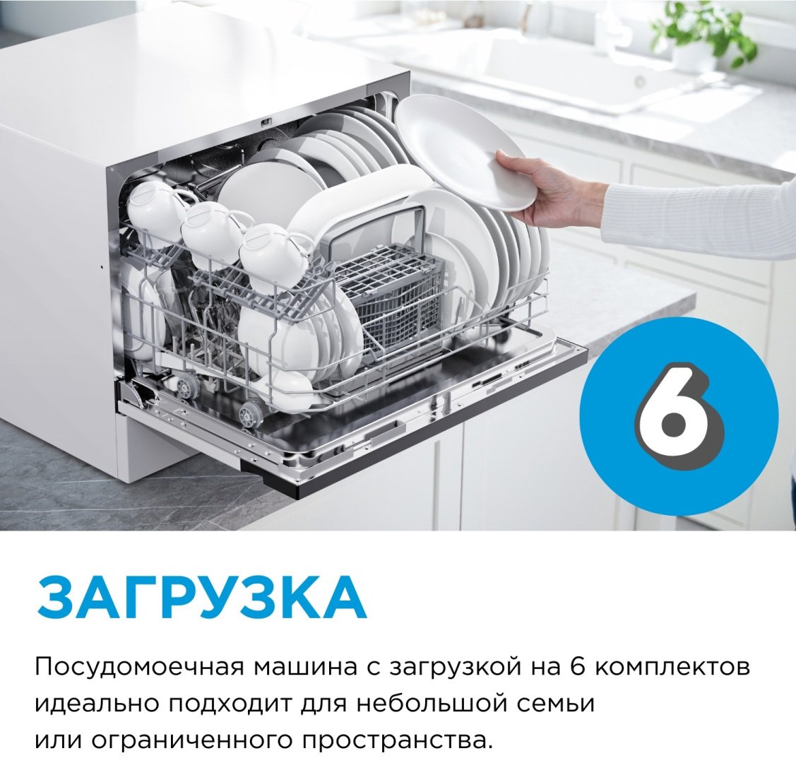 Посудомоечная машина Midea MDWT-617LWW белый купить,0