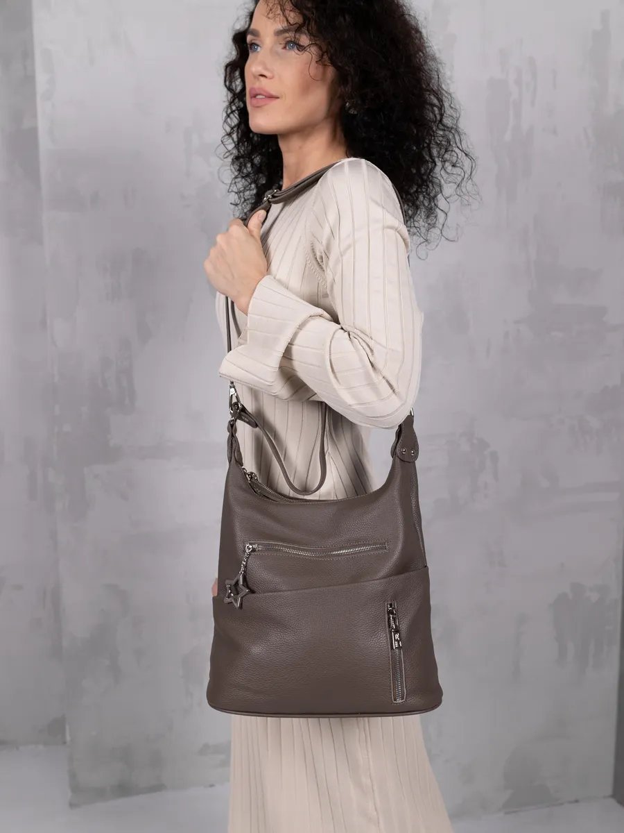 Сумка шоппер LIZA FILINNI Bags натуральная кожа коричневый купить,NaN