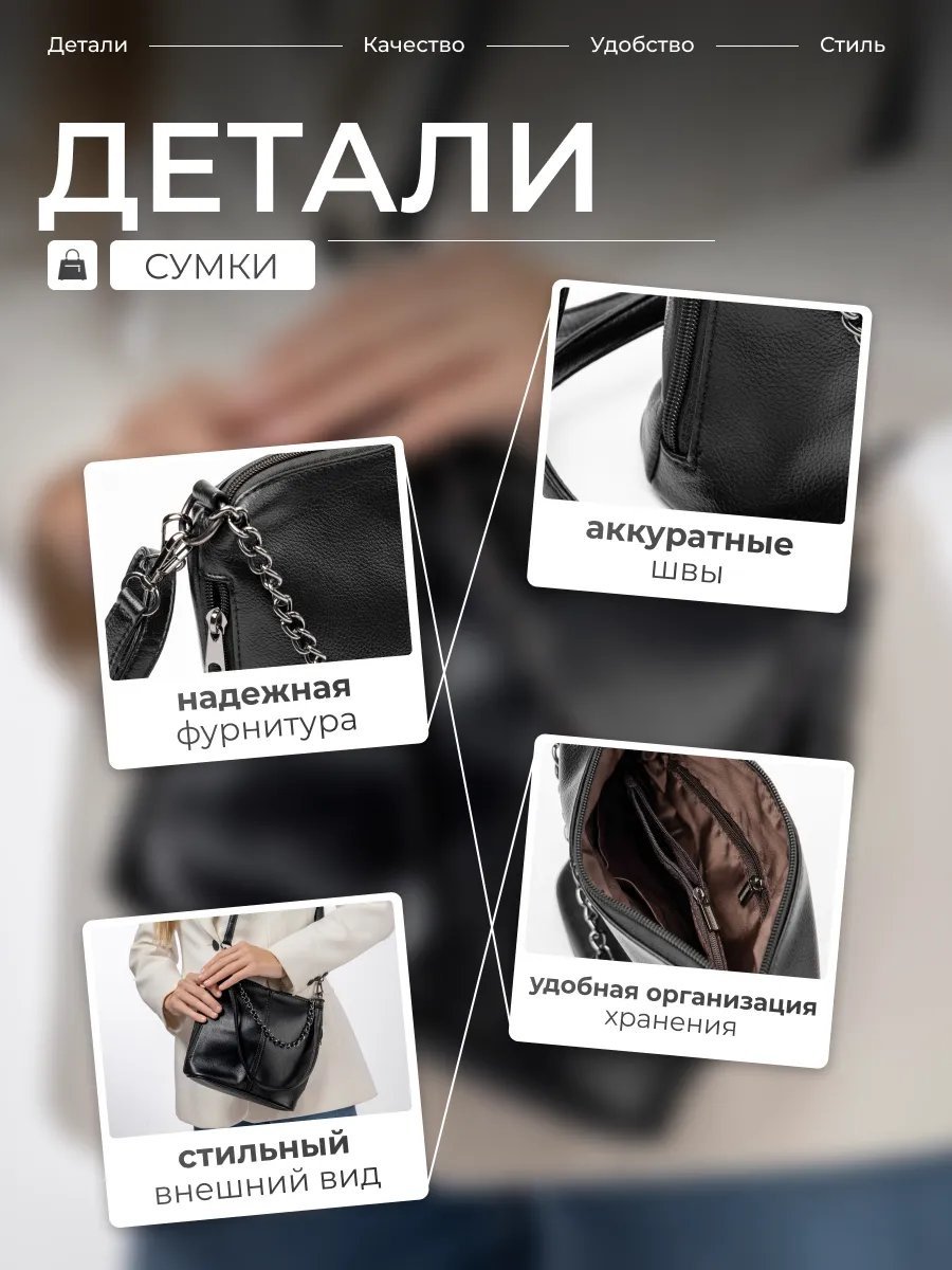 Сумка кросс-боди экокожа черный купить,NaN