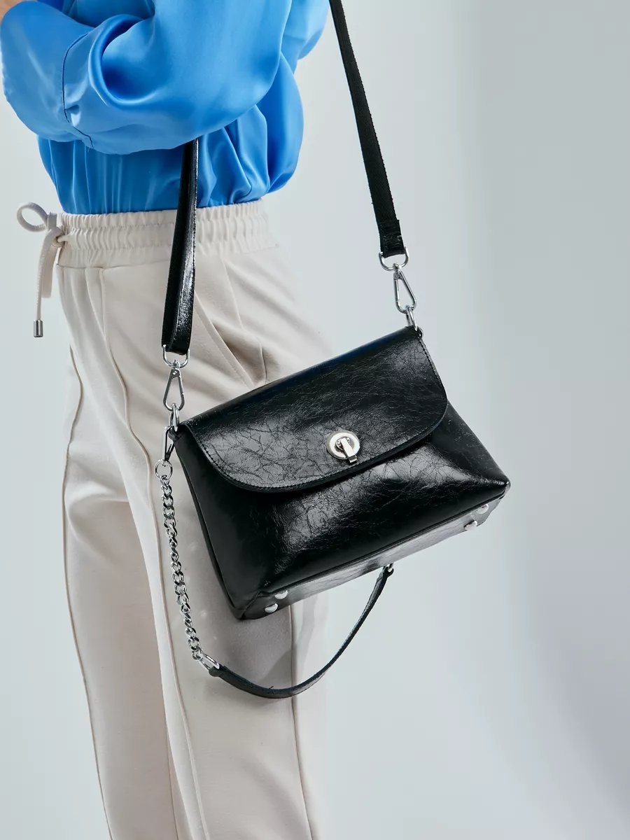 Сумка кросс-боди TJ bags натуральная кожа черный купить,NaN
