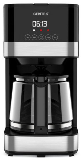 Кофеварка CENTEK CT-1150 черный, стальной - ForteMarket Кофеварка CENTEK CT-1150 черный, стальной купить,0