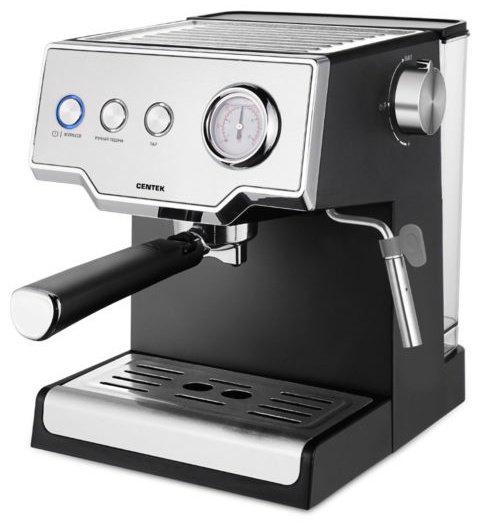 Кофеварка CENTEK CT-1167 стальной, черный купить,NaN