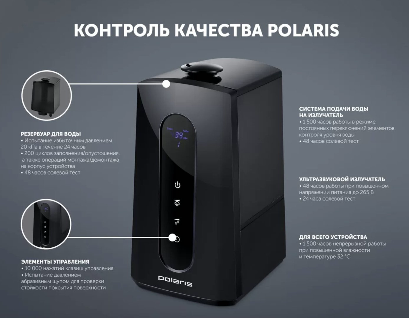 Увлажнитель воздуха Polaris Polaris PUH 0545D черный купить,NaN
