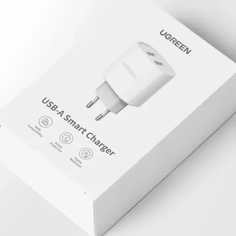 Адаптер Ugreen CD104 Dual USB Wall Charger 3.4A EU 20384 White купить,NaN