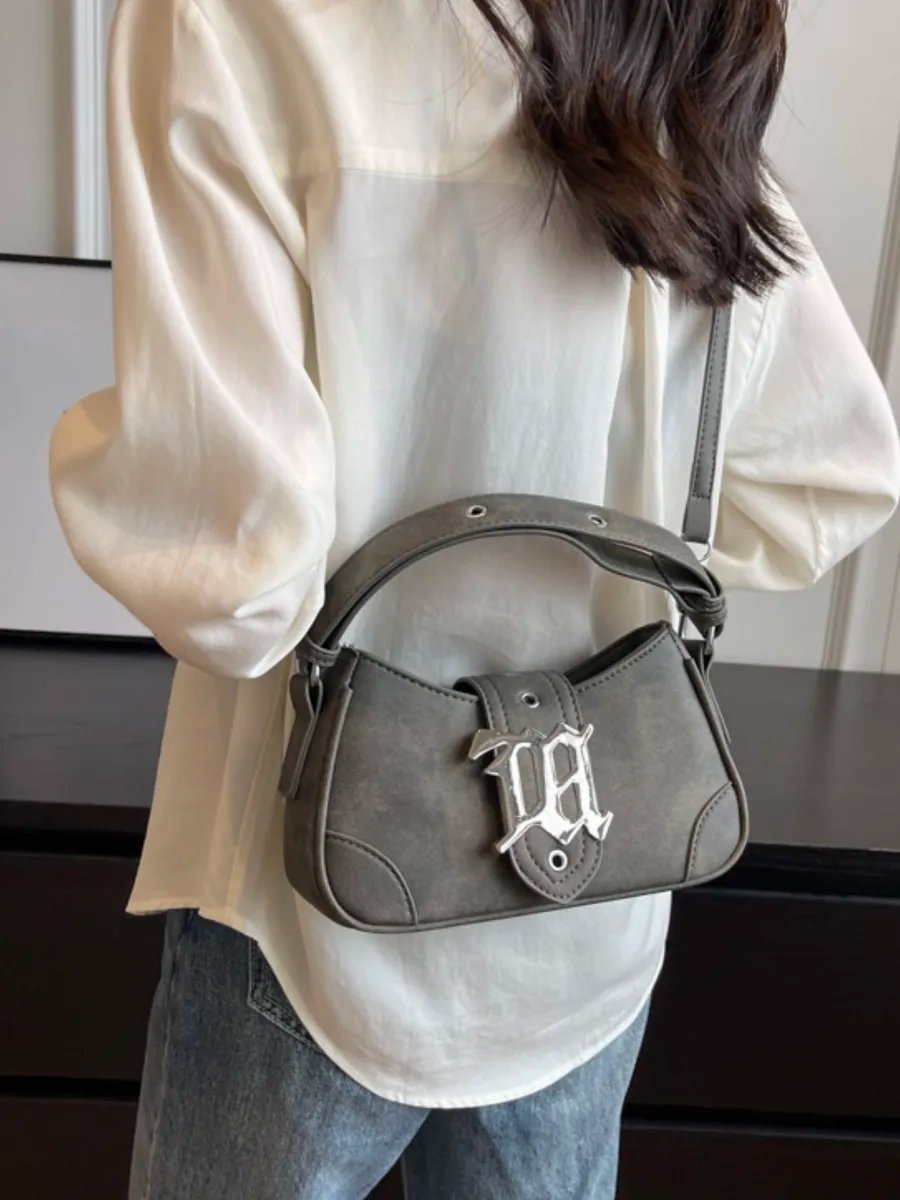 Сумка багет TrendyBags полиэстер серый купить,NaN