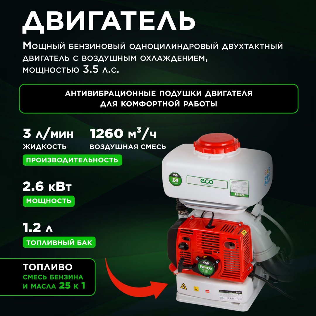 Опрыскиватель ECO бензиновый EC1568-4 купить,0