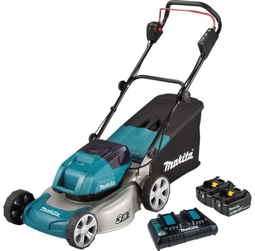 Газонокосилка колесная аккумуляторная Makita DLM460PT2