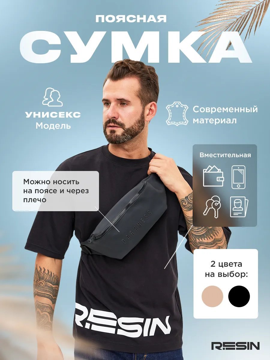 Сумка кросс-боди Resin полиэстер черный купить,NaN