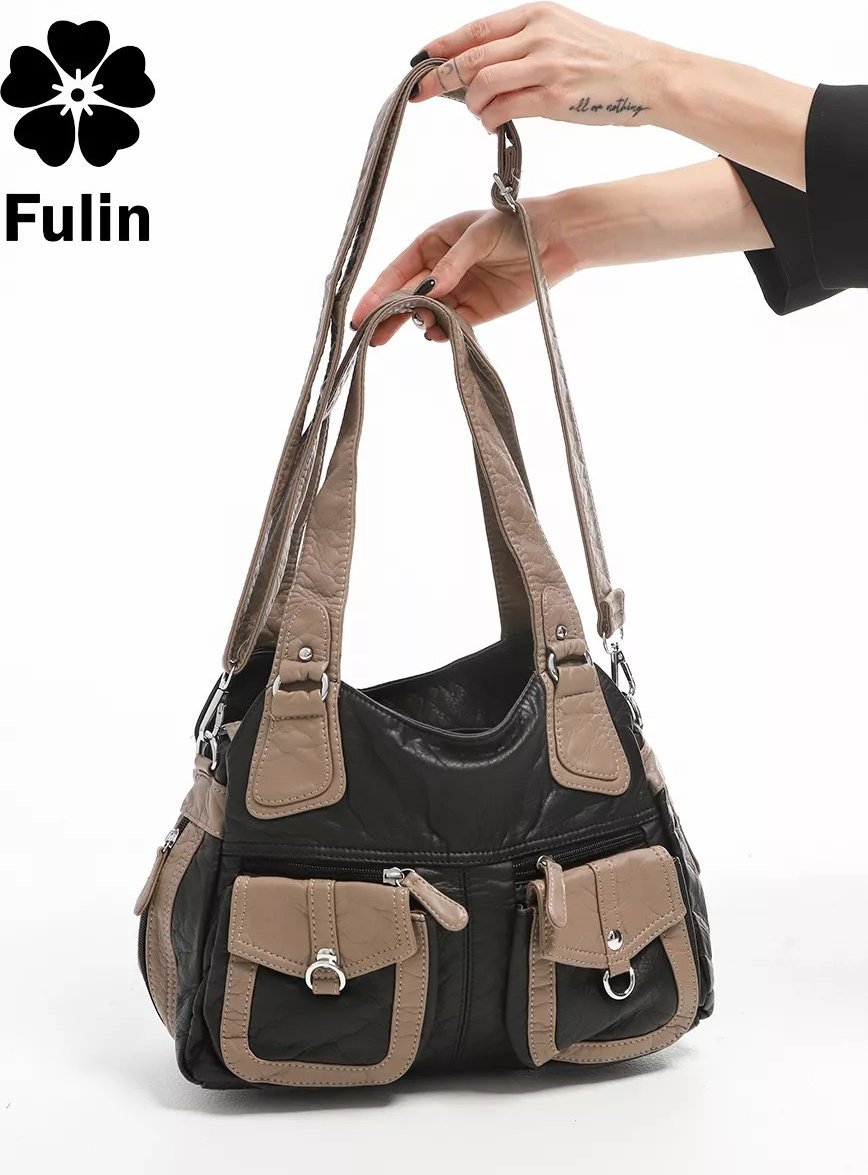 Мини-сумка FULIN экокожа черный купить,NaN