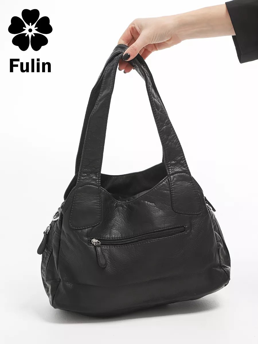 Мини-сумка FULIN экокожа черный купить,NaN