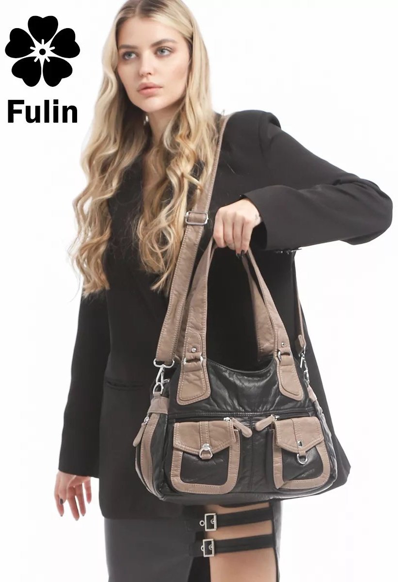 Мини-сумка FULIN экокожа черный купить,NaN