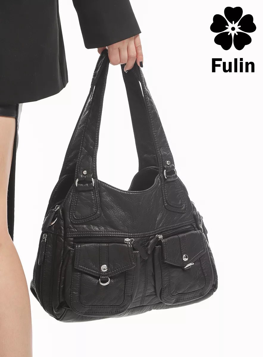Мини-сумка FULIN экокожа черный купить,NaN