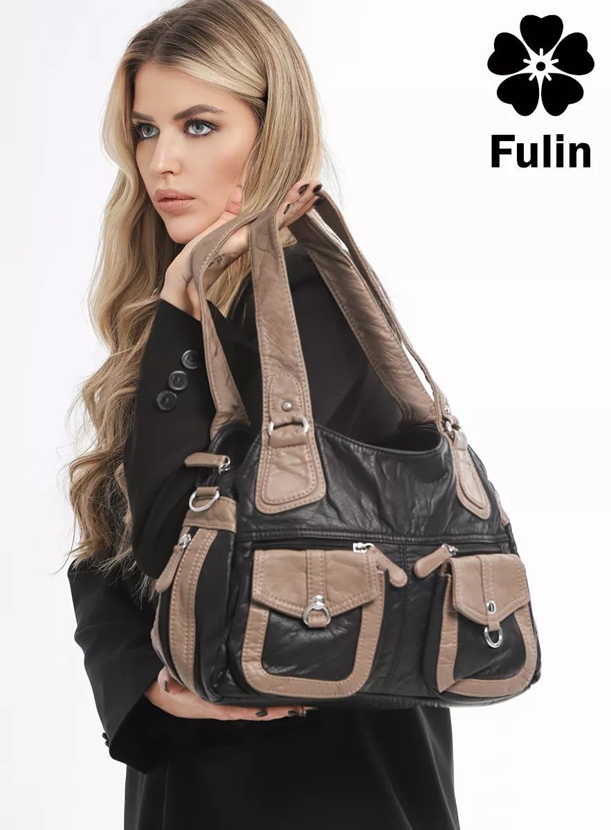 Мини-сумка FULIN экокожа черный купить,NaN