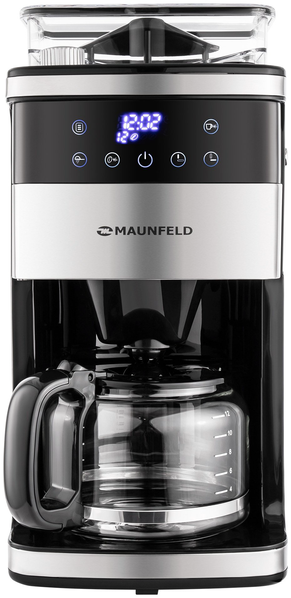 Кофемашина MAUNFELD MF-723S серебристый, черный купить,NaN
