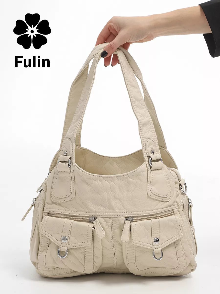 Мини-сумка FULIN экокожа бежевый купить,NaN