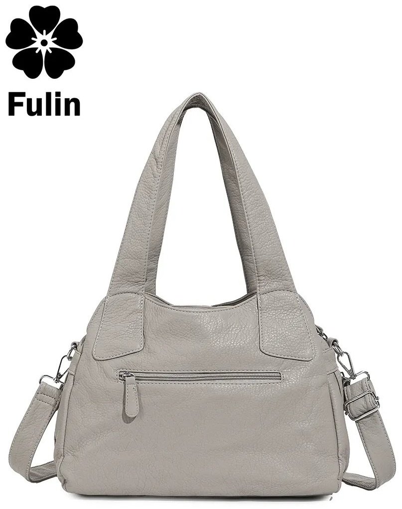 Мини-сумка FULIN экокожа серый купить,NaN