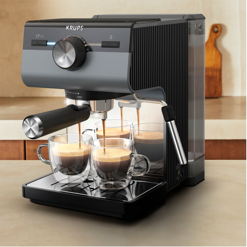 Кофеварка Krups Authentic+XP384G10 черный, серебристый купить,NaN
