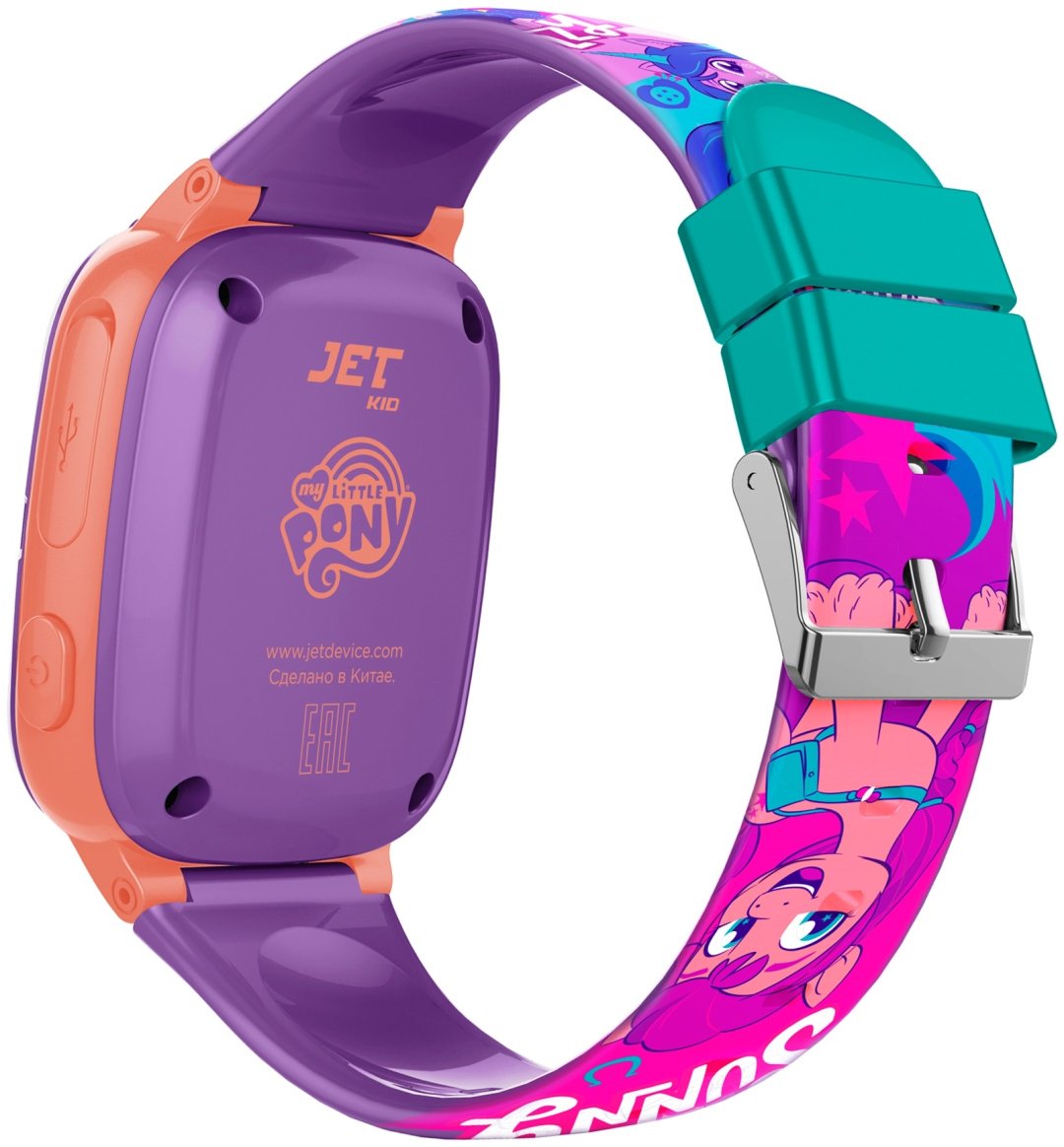 Смарт-часы Jet Kid My Little Pony MOVIE фиолетовый-розовый купить,0
