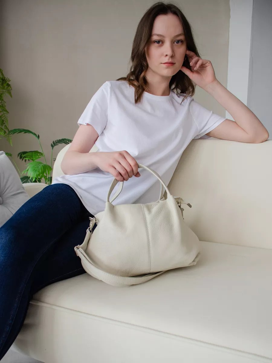 Сумка кросс-боди MADDA MODA натуральная кожа бежевый купить,NaN