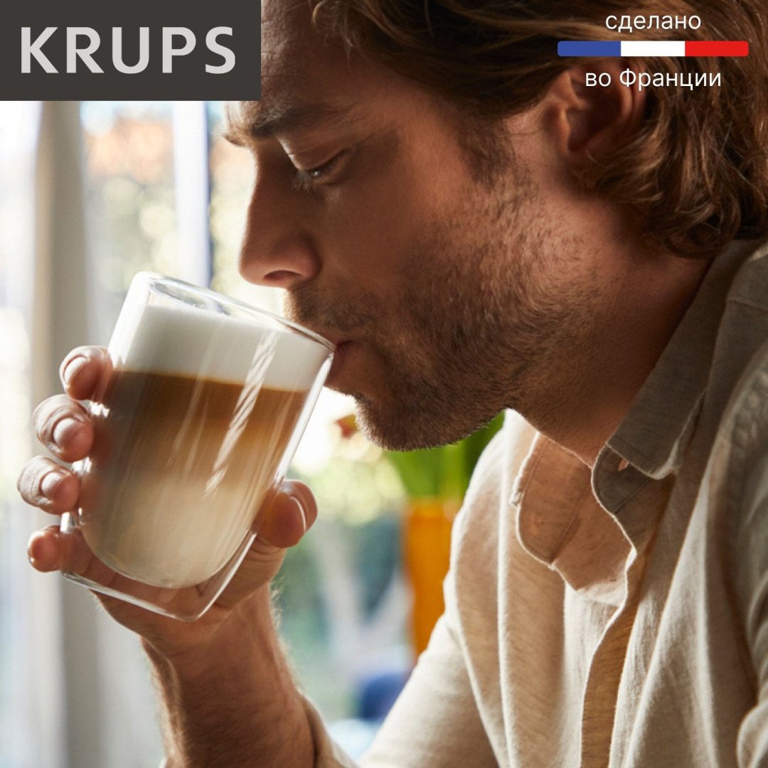 Кофемашина Krups Sensation Milk EA912B10 черный, серебристый купить,0