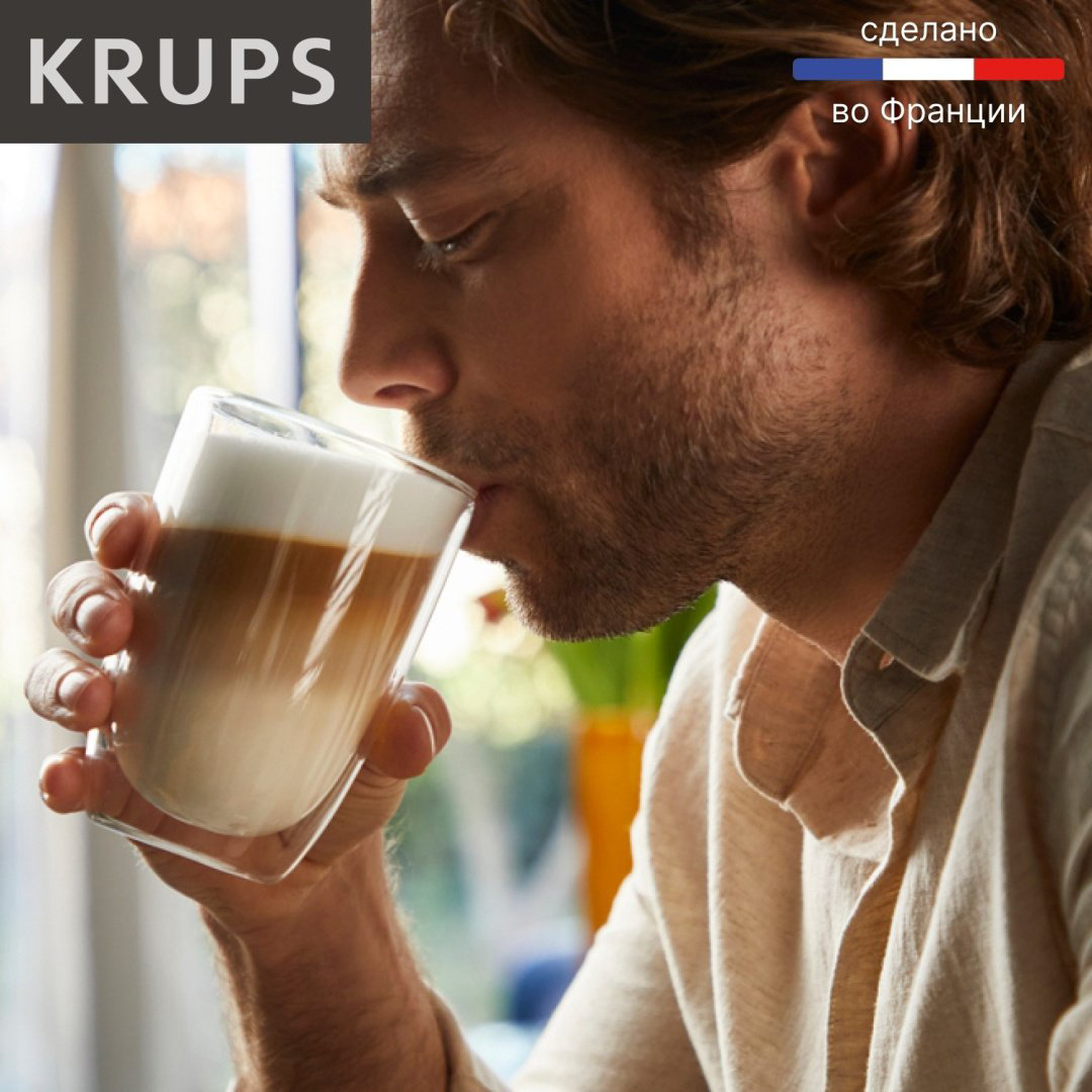 Кофемашина Krups Sensation Milk EA912B10 черный, серебристый купить,NaN