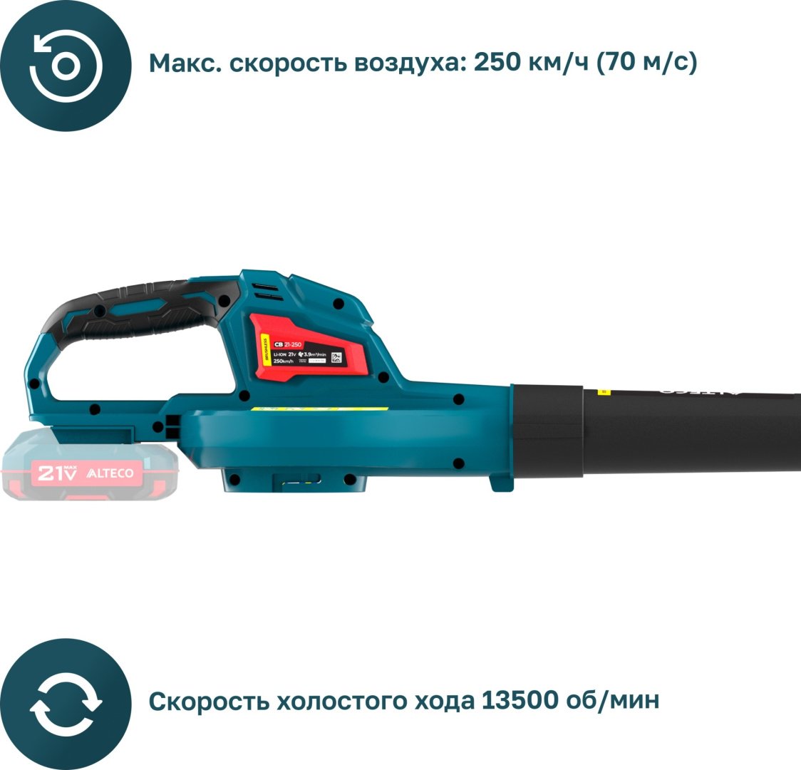 Воздуходувка ALTECO CB 21-250 Solo (без АКБ и ЗУ) - ForteMarket Воздуходувка ALTECO CB 21-250 Solo (без АКБ и ЗУ) купить,0
