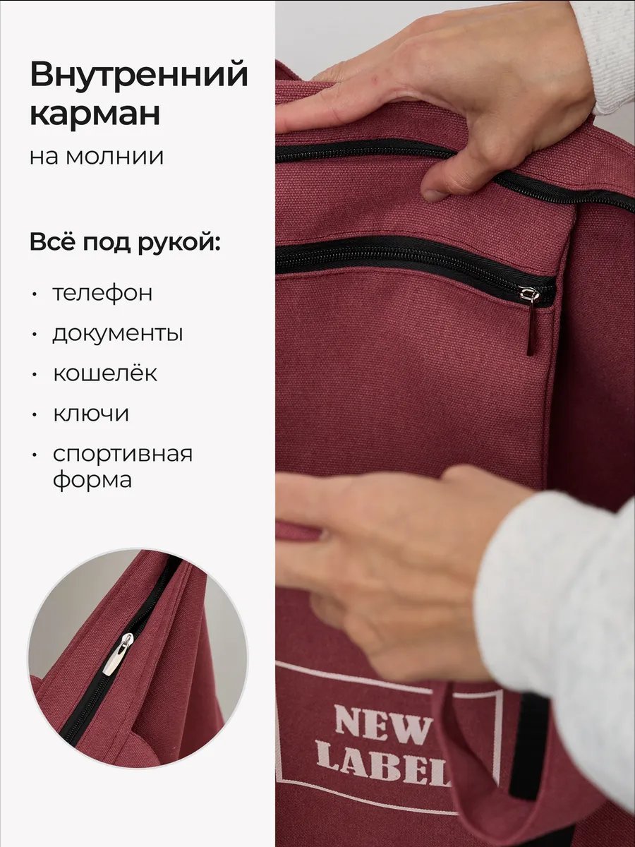 Сумка шоппер Федор Сумкин хлопок красный купить,NaN