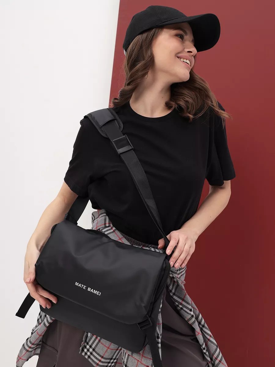 Сумка кросс-боди MiniBags полиэстер черный купить,NaN