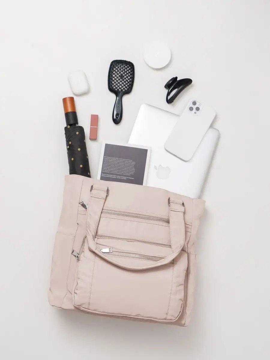 Мини-сумка EVERBAG нейлон бежевый купить,NaN