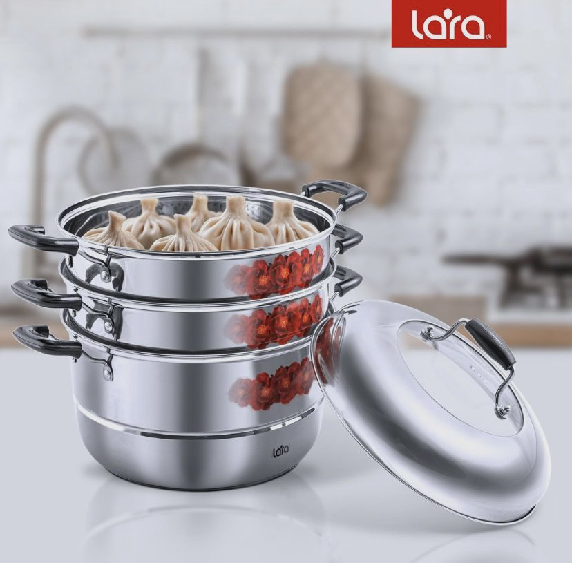 Мантоварка 11 л, LARA сталь, количество ярусов: 3 - ForteMarket Мантоварка 11 л, LARA сталь, количество ярусов: 3 купить,34990