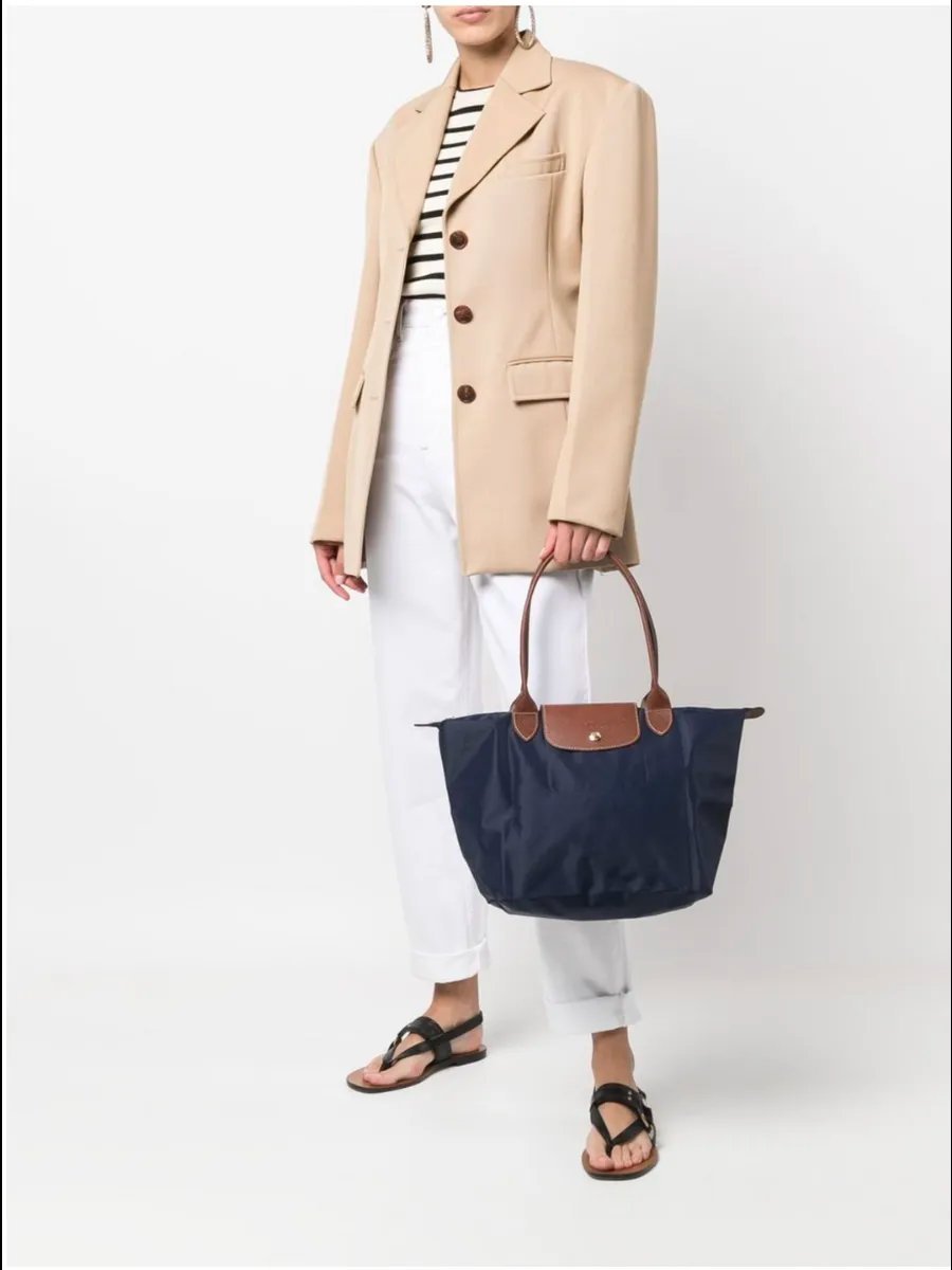 Сумка шоппер TrendyBags натуральная кожа синий купить,NaN