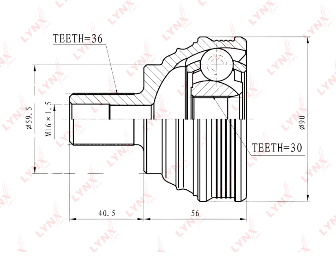 LYNXauto шрус наружный CO-8003 - ForteMarket LYNXauto шрус наружный CO-8003 купить,NaN