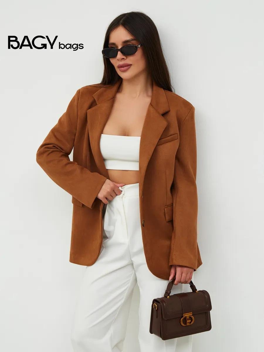 Сумка кросс-боди BAGY bags полиэстер коричневый купить,NaN