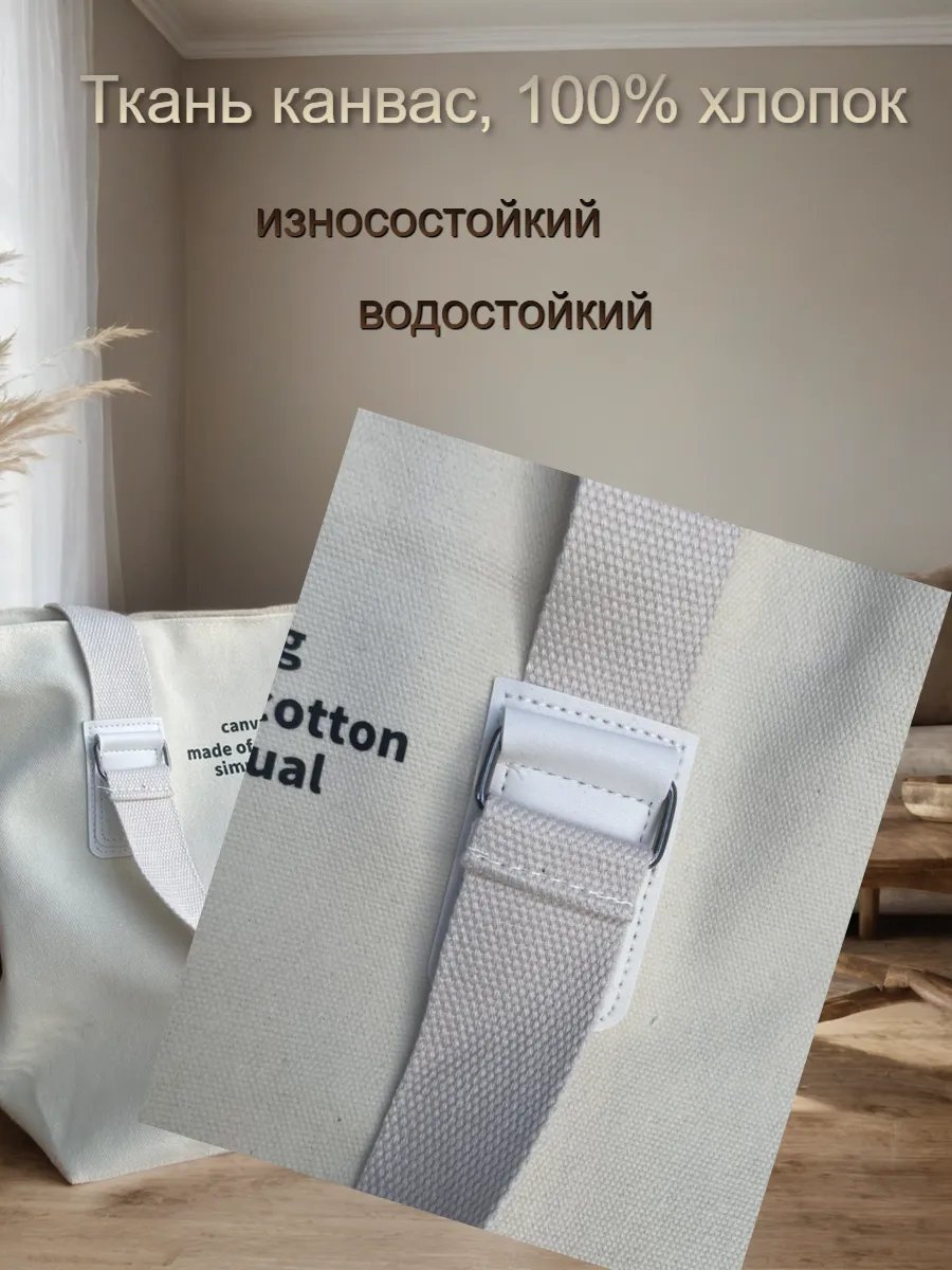 Сумка шоппер канвас бежевый купить,NaN