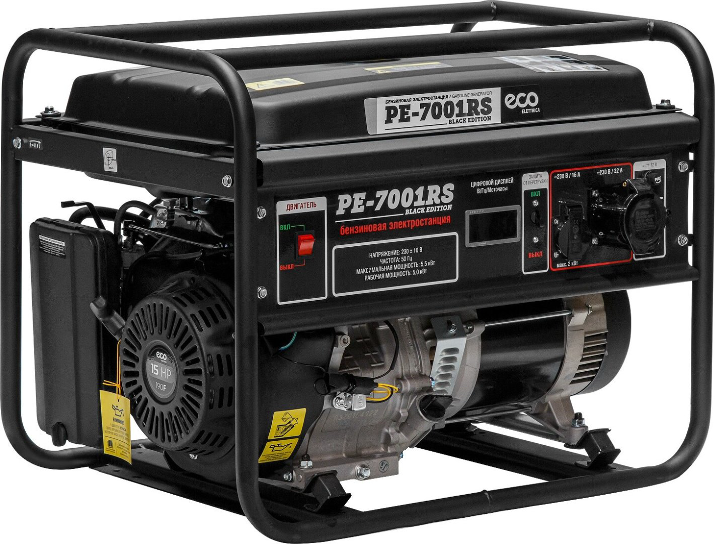 Электростанция бензиновая ECO 5 кВт 1 (220 В), EC1566-2 купить,NaN