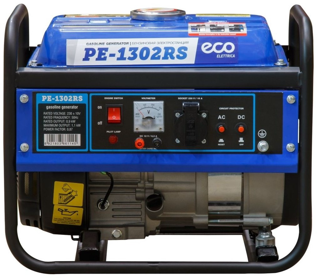 Электростанция бензиновая ECO 0.9 кВт 1 (220 В), PE-1302RS купить,NaN