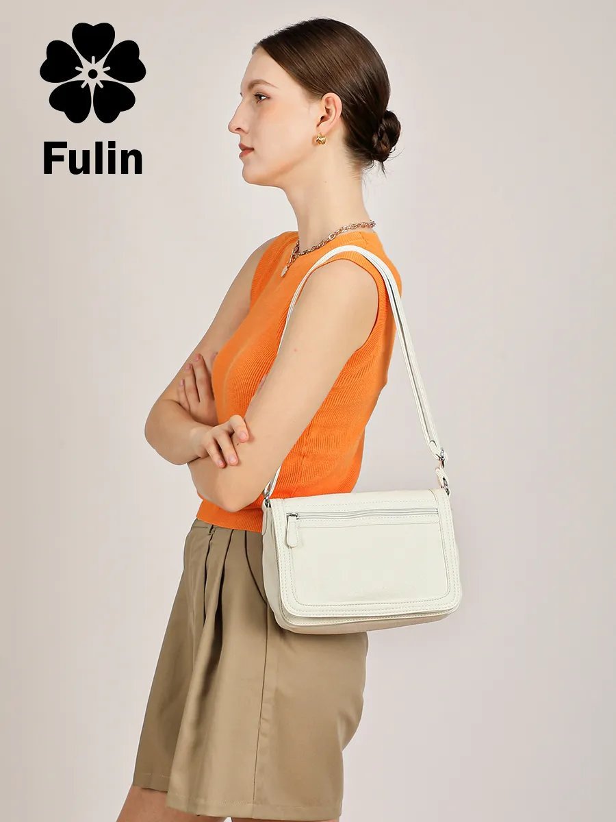 Сумка багет FULIN искусственная кожа белый купить,NaN