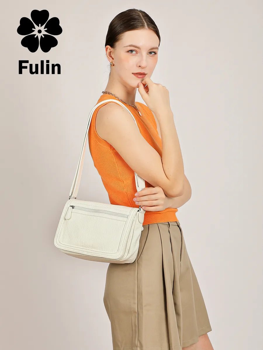 Сумка багет FULIN искусственная кожа белый купить,NaN
