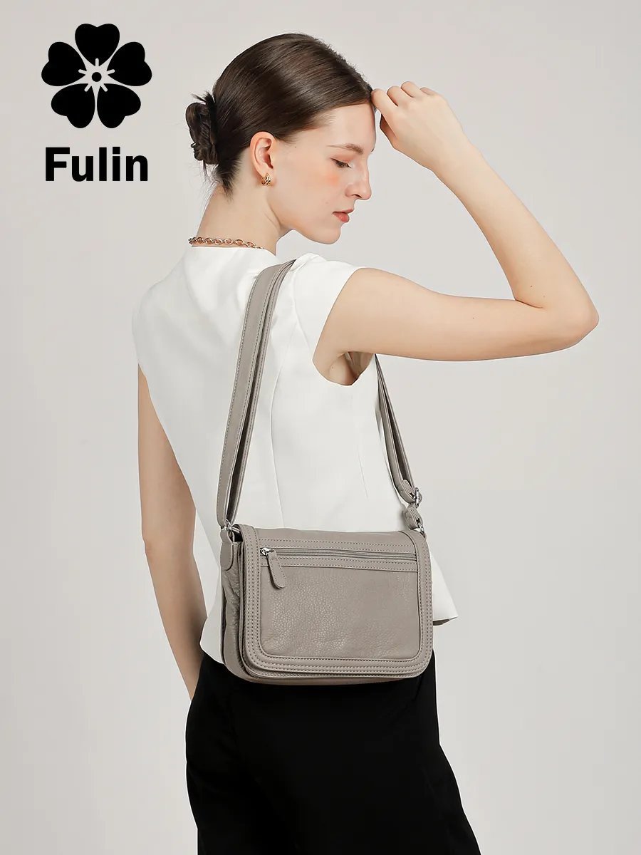 Сумка багет FULIN искусственная кожа серый купить,NaN