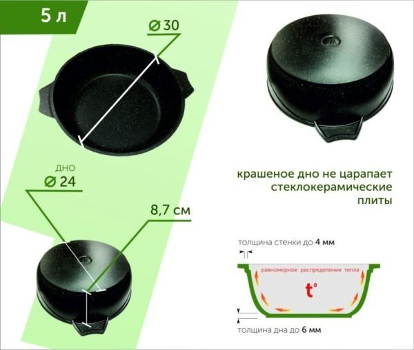 Жаровня Мечта 5 л, алюминий купить,NaN