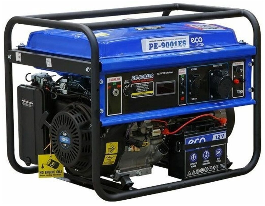 Электростанция бензиновая ECO 6.5 кВт 1 (220 В), PE-9001ES