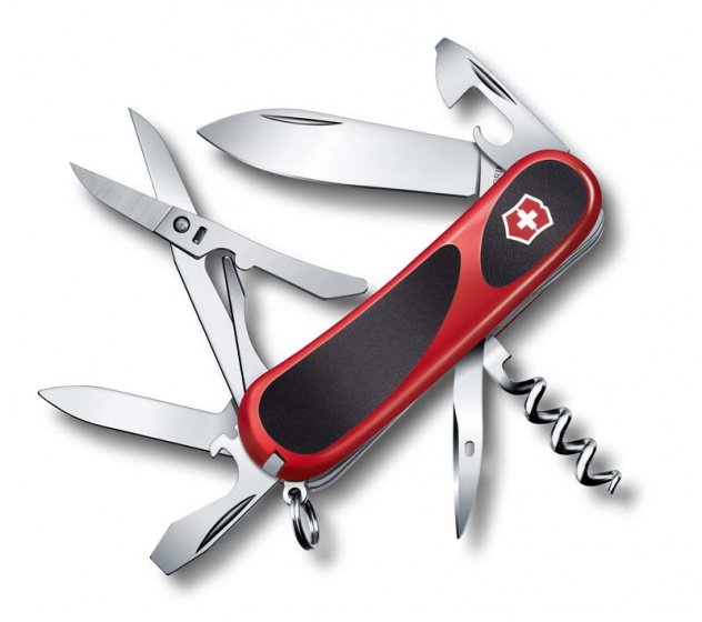 Нож швейцарский Victorinox EvoGrip 14 2.3903.C красно-черный купить,NaN