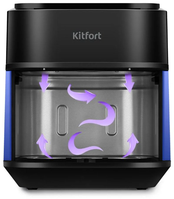 Аэрогриль Kitfort KT-2263 черный, синий - ForteMarket Аэрогриль Kitfort KT-2263 черный, синий купить,55990