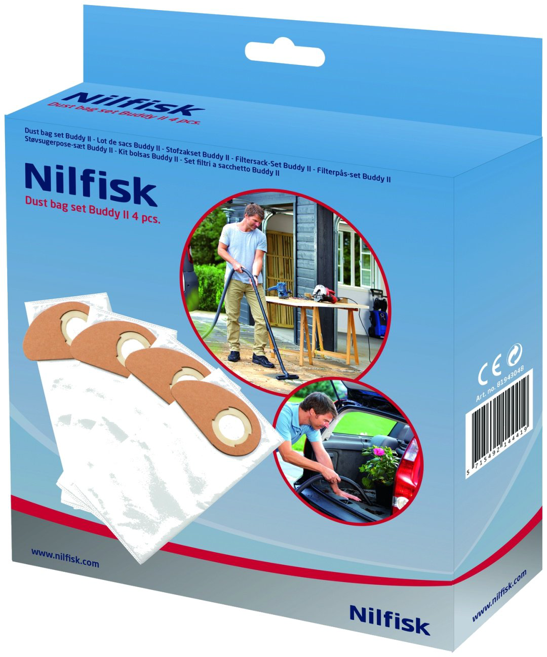Мешок-пылесборник Nilfisk 81943048 Nilfisk 4 шт. купить,NaN