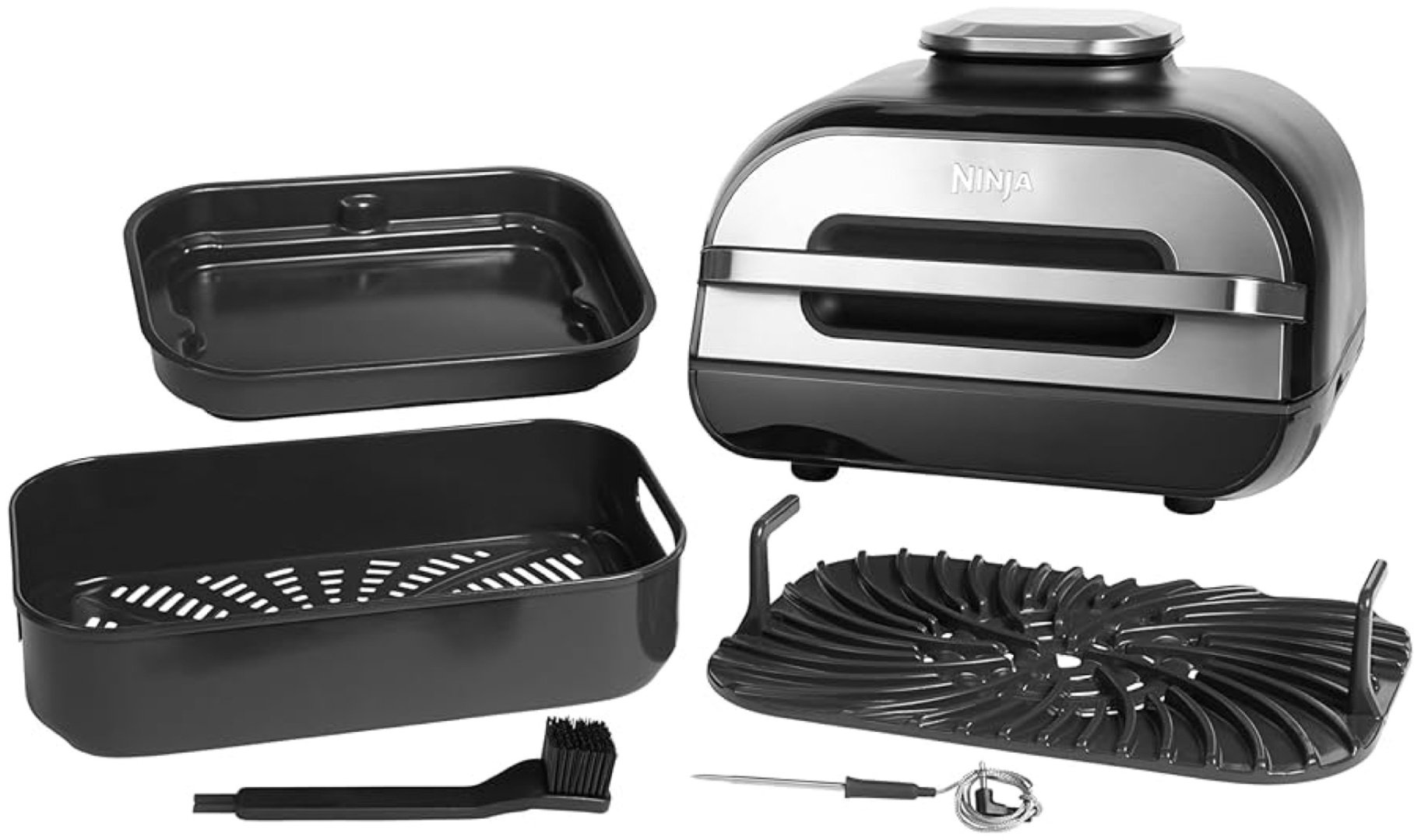 Аэрогриль NINJA KITCHEN Foodi MAX Pro Health Grill &amp; Air Fryer AG551EU черный, серебристый