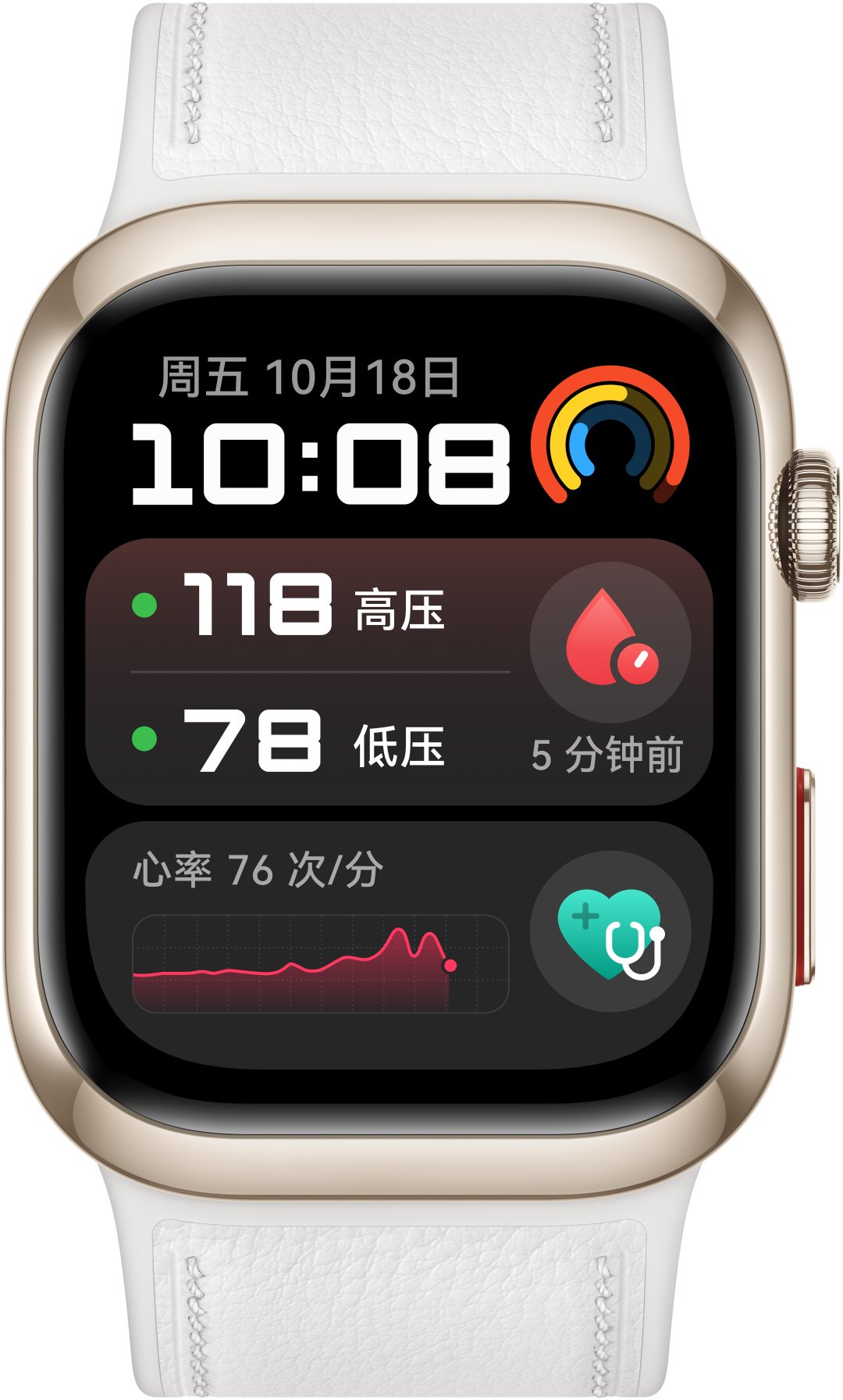 Смарт-часы Huawei Watch D2 48 мм золотистый-белый